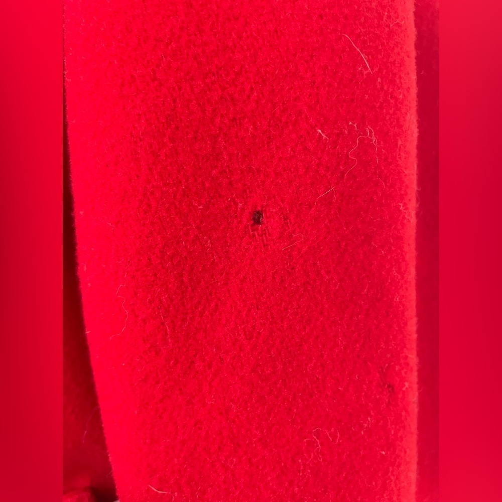 Vintage Mackintosh Red & White 100% Wool Fully Lined  Vestcoat Jacket - 1970's - Picture 7 of 9